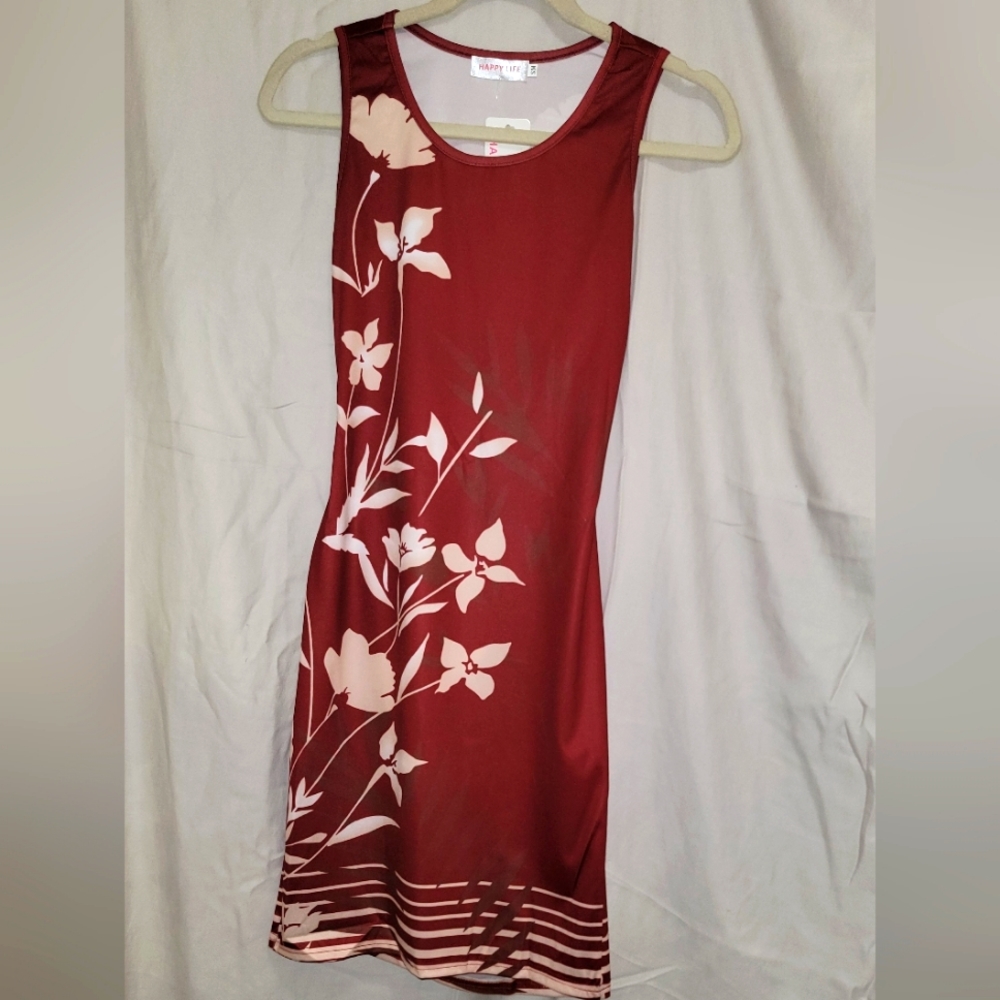 🐣🎁💃🏾NWT Women's Floral Print Sleeveless Back Cut-Out Dress💃🏾🐣💖 Size: S/M